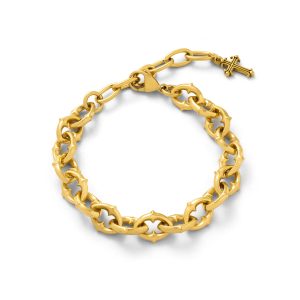 "The Cathedral" 9mm Spiked Bracelet (Gold)
