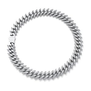 "Fishbone" Curved Spike Cuban Chain
