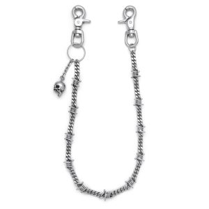 9mm Barbed Wire Cuban Wallet Chain