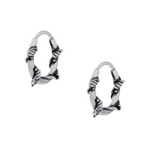 Barbed Wire Hoop Earrings