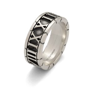 925 Sterling Silver Numerals Ring