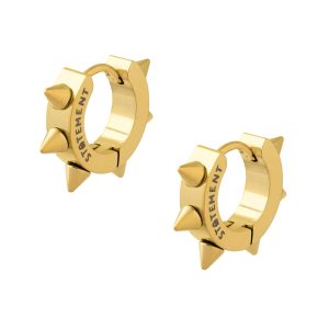 8mm Spiked Hoop Earrings (Gold)