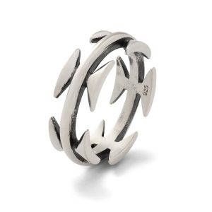 925 Sterling Silver Razor Wire Ring
